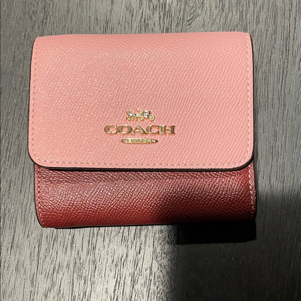 Coach Two-Tone Pink Leather Wallet